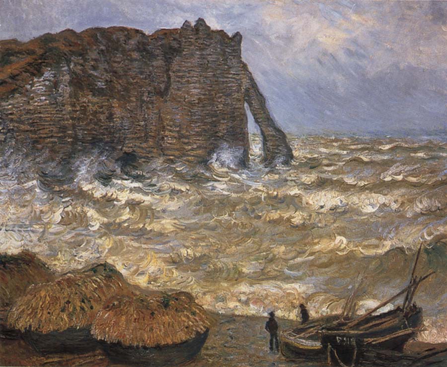 The Cliff at Etretat after a Storm